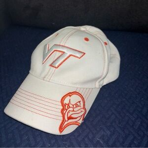 Licensed Virginia tech Hokies VT White and Orange Men's Hat strapback osfm